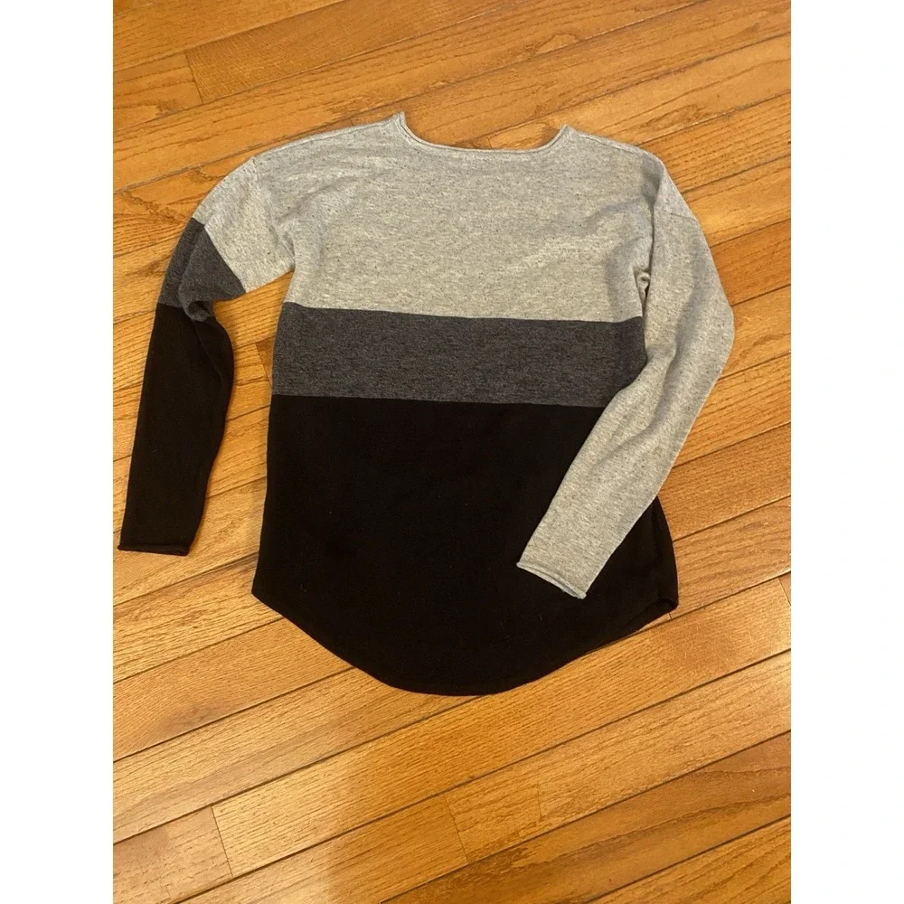 Smartwool Shadow Pine Colorblock Merino Wool Blend Crew Sweater Women's Medium